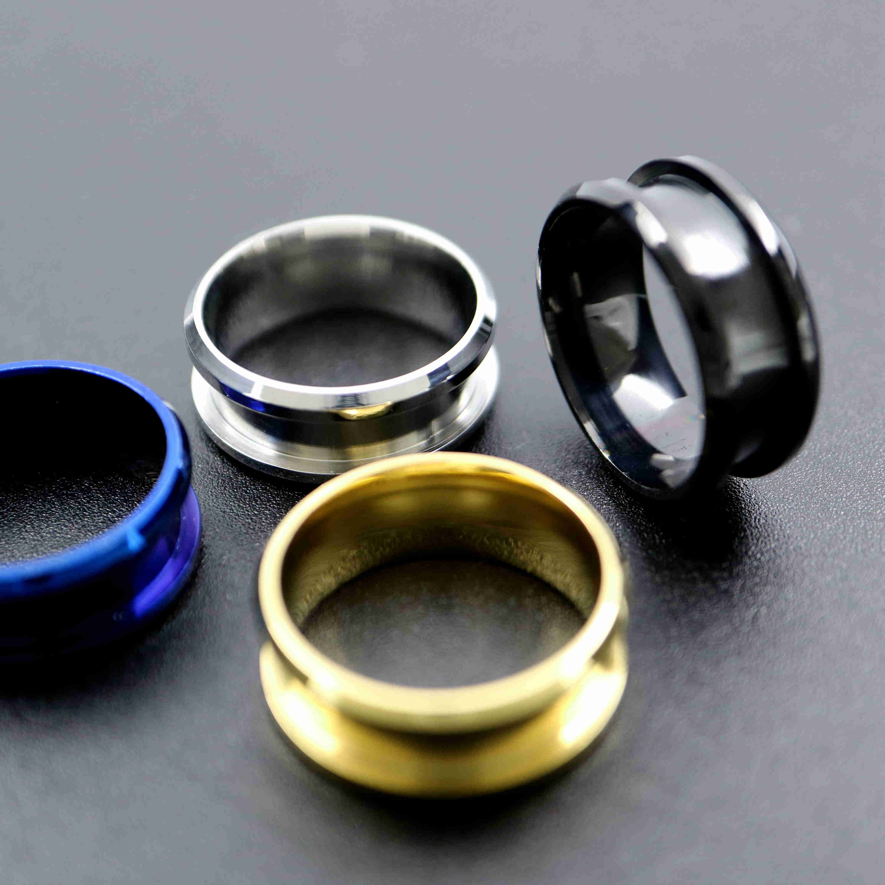 1Pcs 4MM Width channel Bezel 1.5MM Depth Silver Gold Gun Black Blue Stainless Steel Ring Settings DIY Jewelry Supplies 1294118 - Click Image to Close